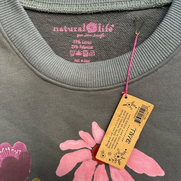 NWT Natural Life Marlowe Sweatshirt “Good For Your Soul” Style Size S - Picture 7 of 7